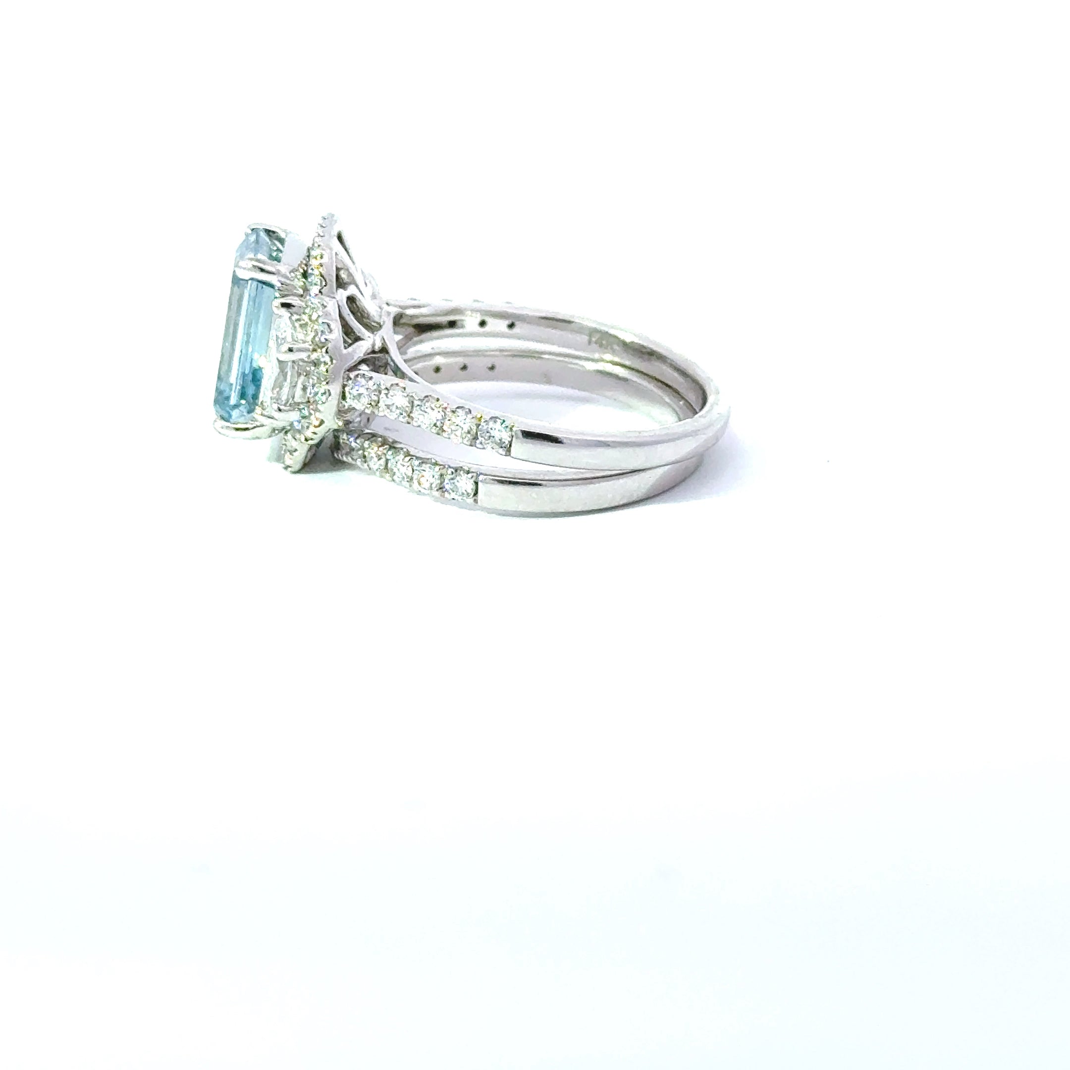 Caelum Lab Blue Diamond Ring Set