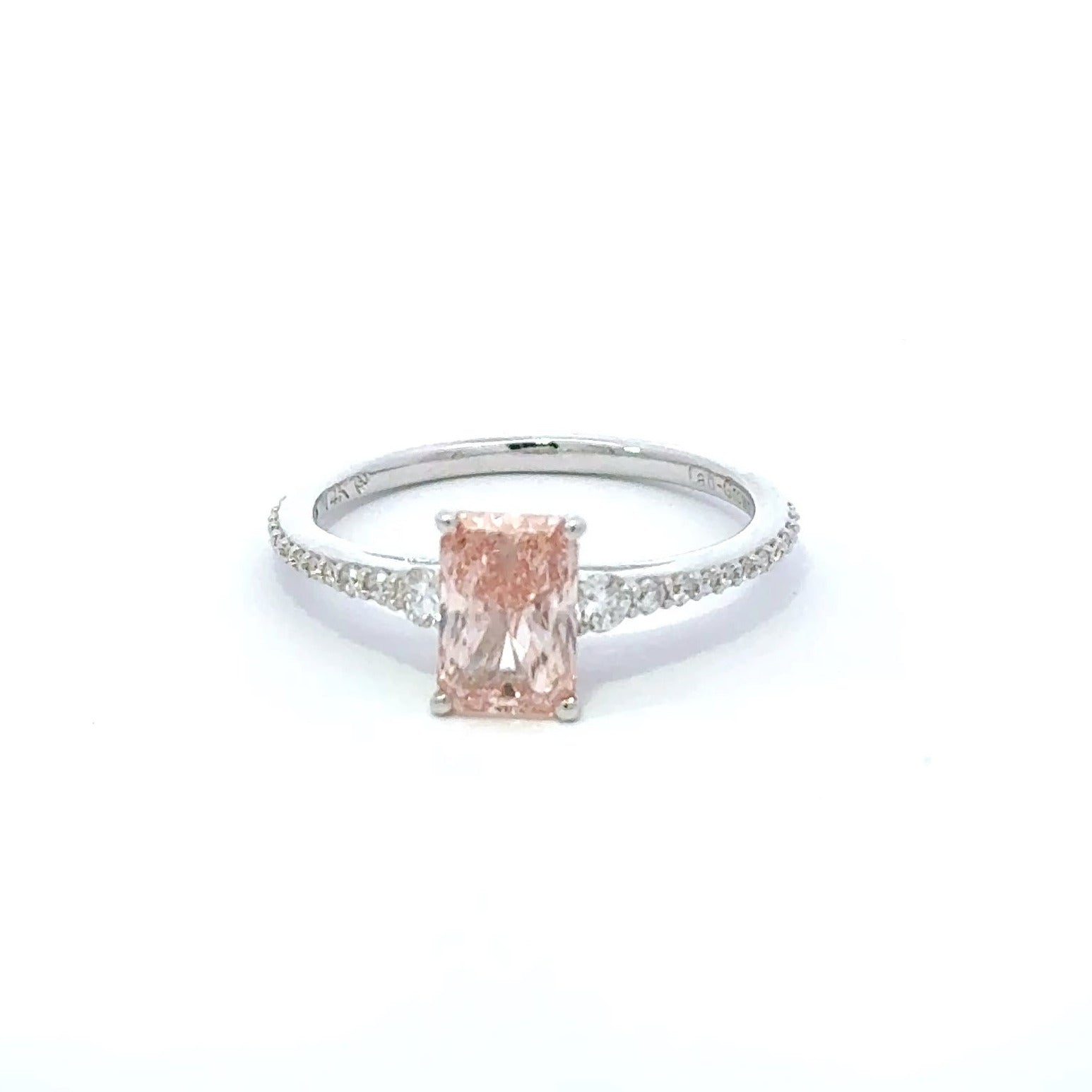 Seren Lab Pink Diamond Engagement Ring