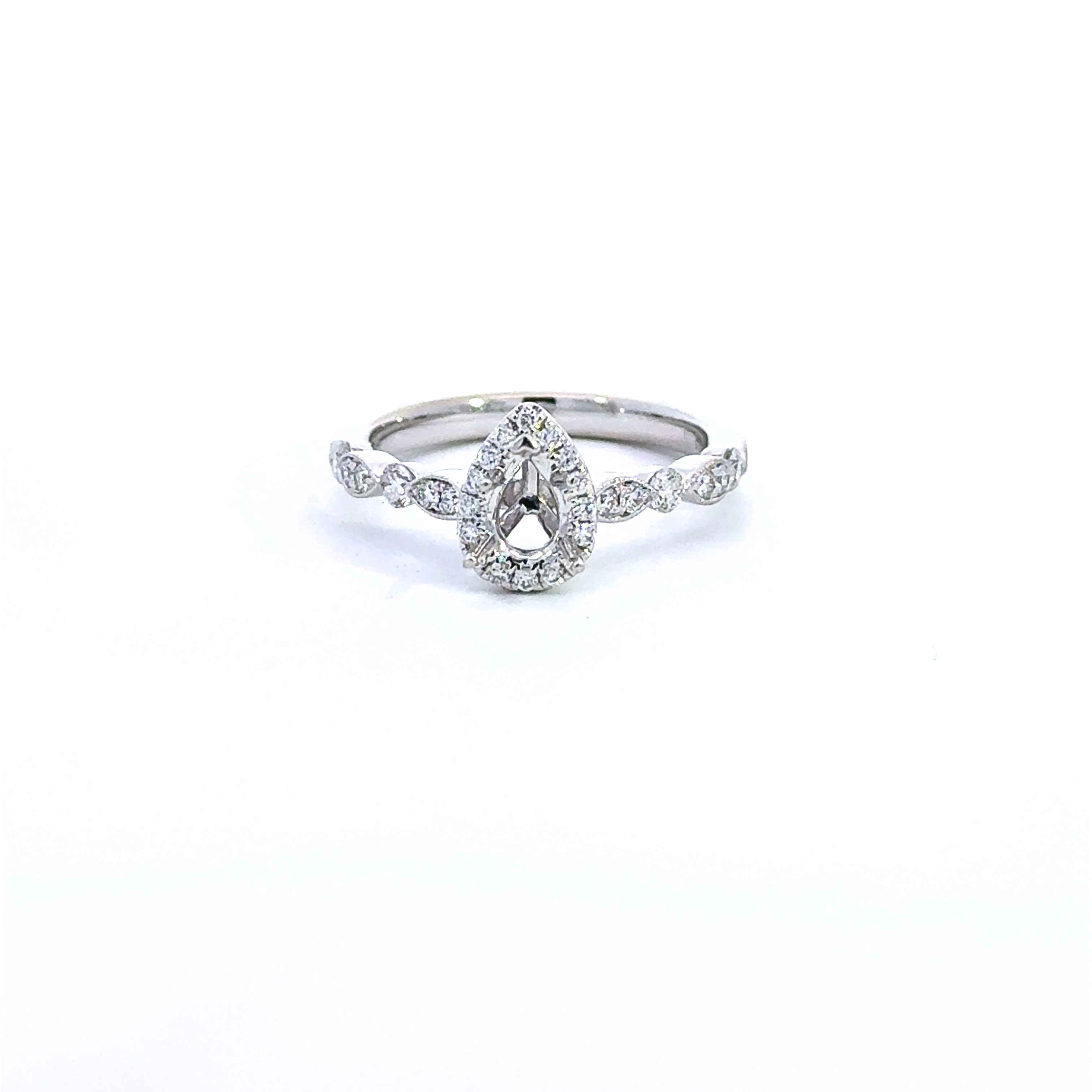 Larme Diamond Semi-Mount Engagement Ring