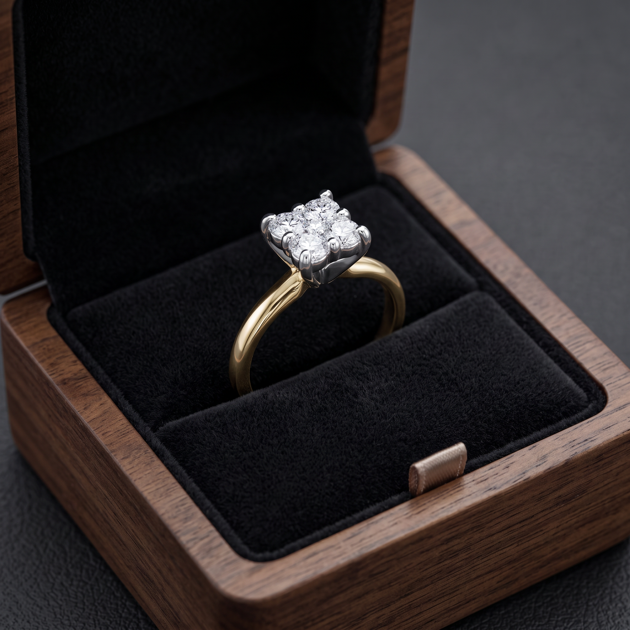The Prism Cluster Bridal Ring