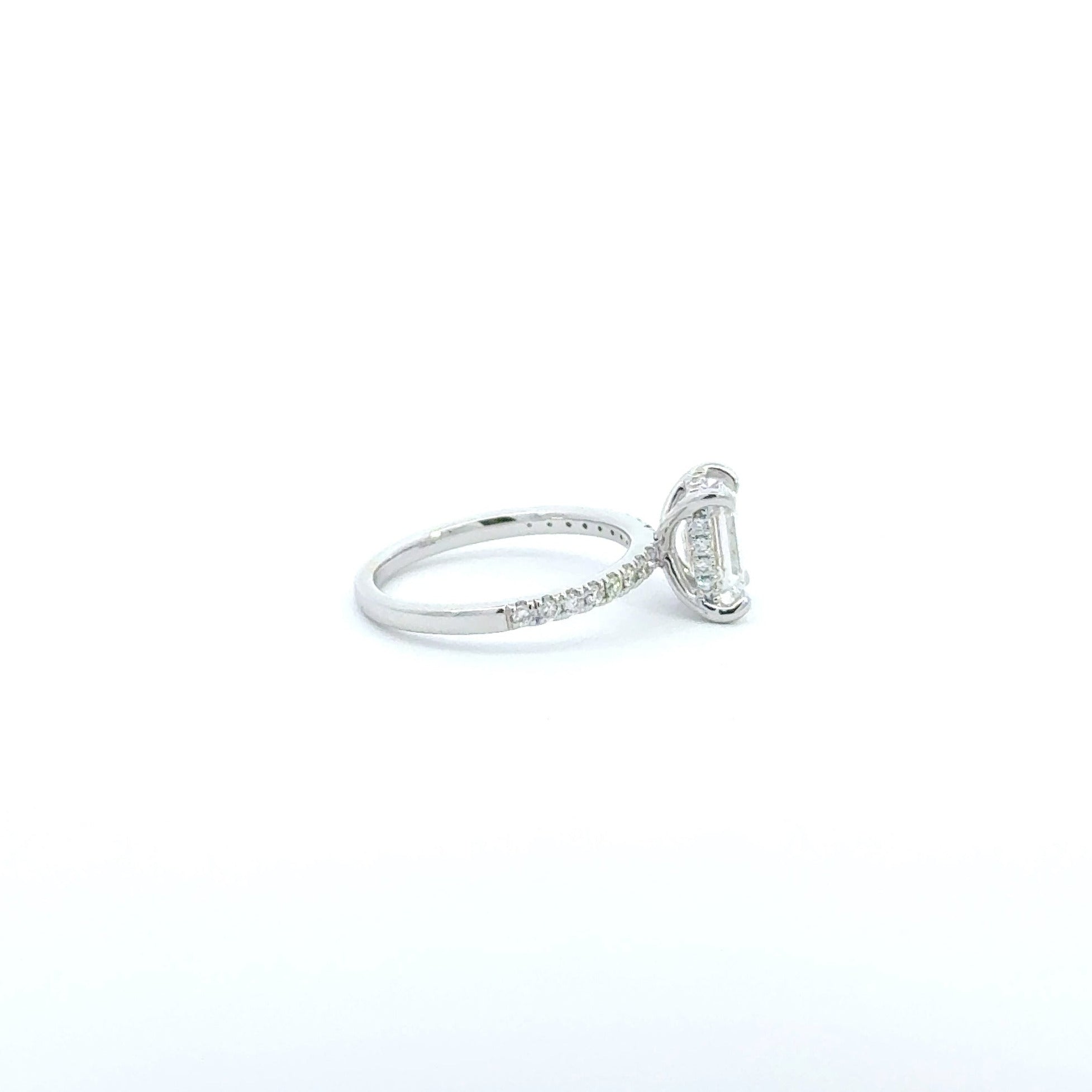 Emerald Ice Lab Diamond Engagement Ring