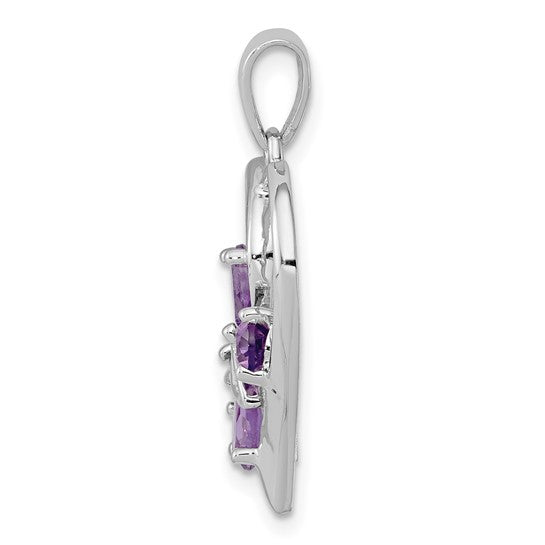 Gemstone Butterfly Heart Pendants