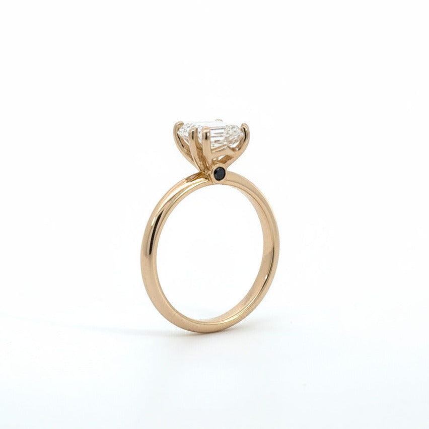 The Ridgeline Lab Diamond Asscher Engagement Ring
