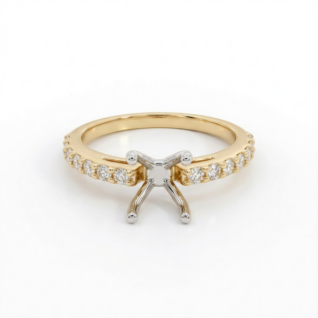 Castor Lab Diamond Semi-Mount Engagement Ring