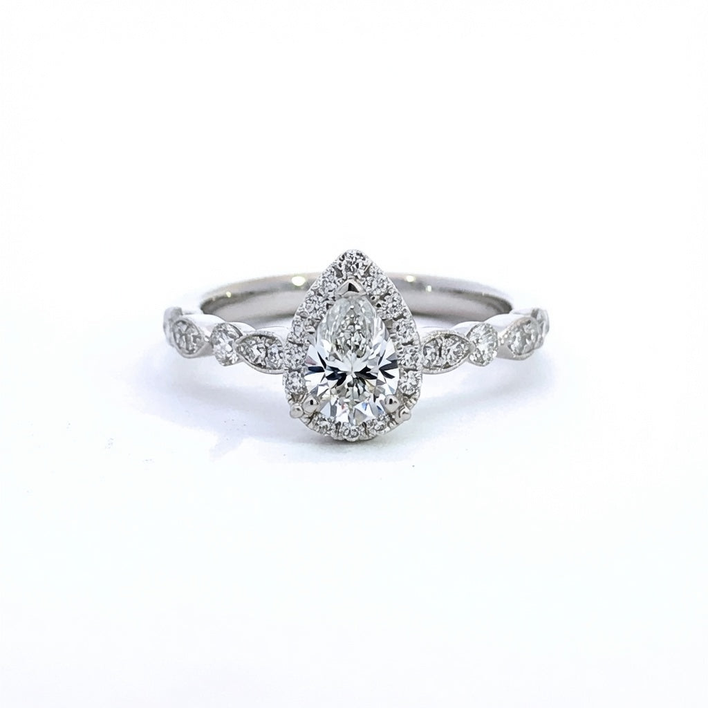 Larme Diamond Semi-Mount Engagement Ring