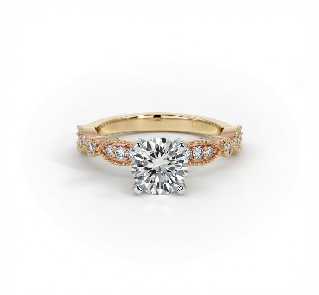 Vela Lab Diamond Semi-Mount Engagement Ring