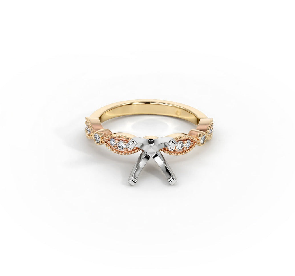 Vela Lab Diamond Semi-Mount Engagement Ring