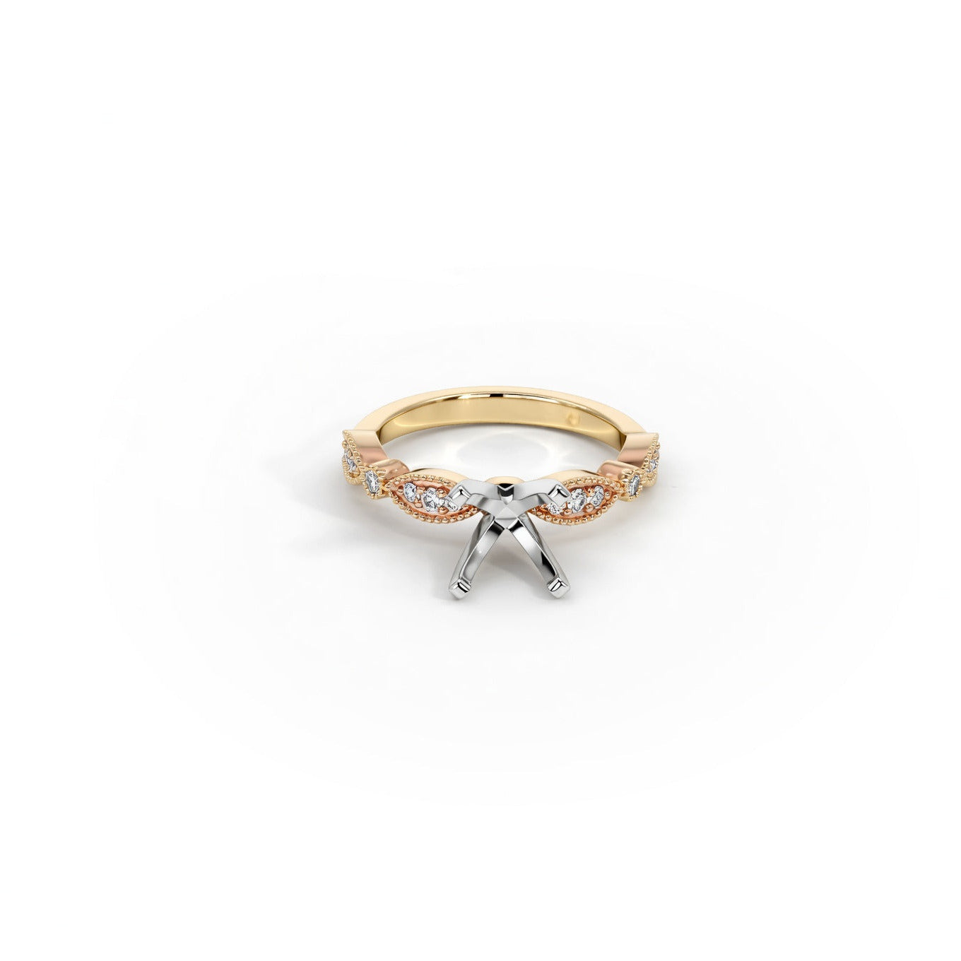 Vela Lab Diamond Semi-Mount Engagement Ring
