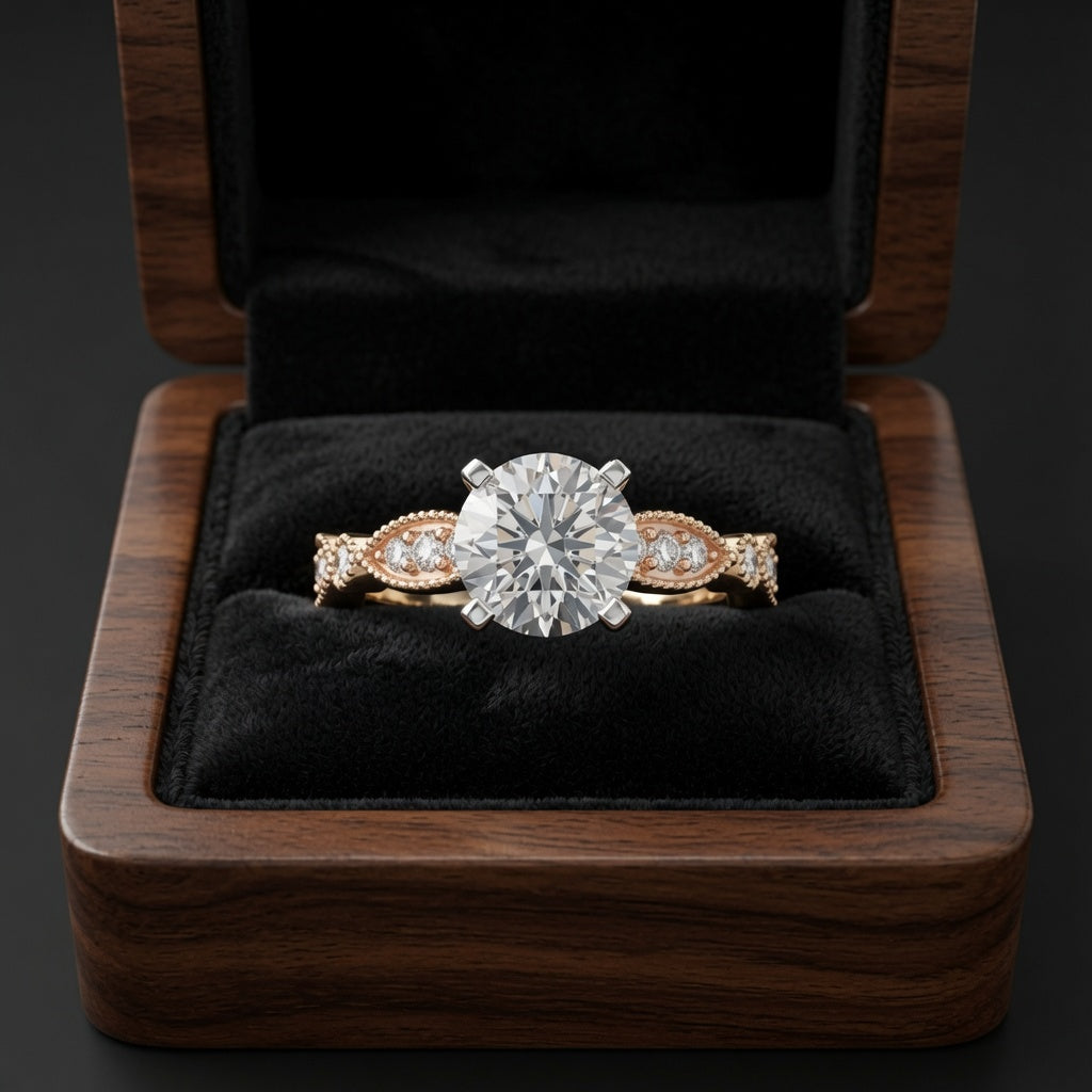 Vela Lab Diamond Semi-Mount Engagement Ring