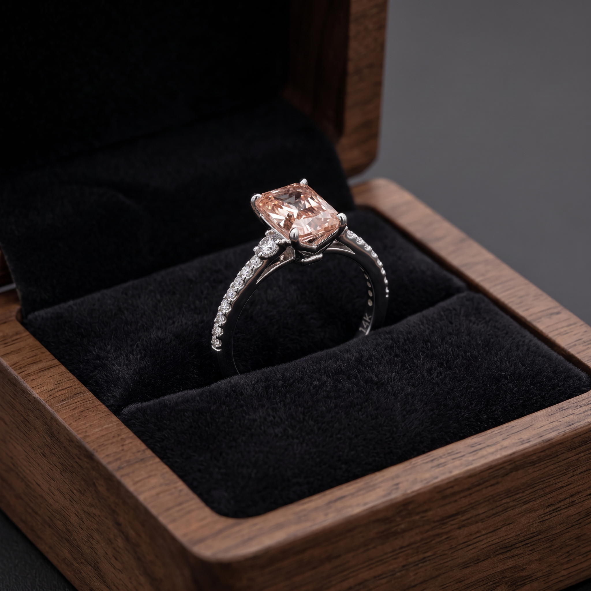 Seren Lab Pink Diamond Engagement Ring