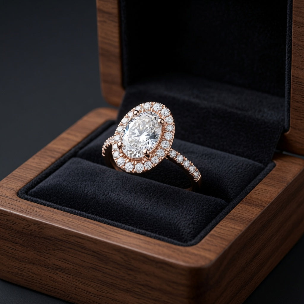 Syrma Halo Engagement Ring