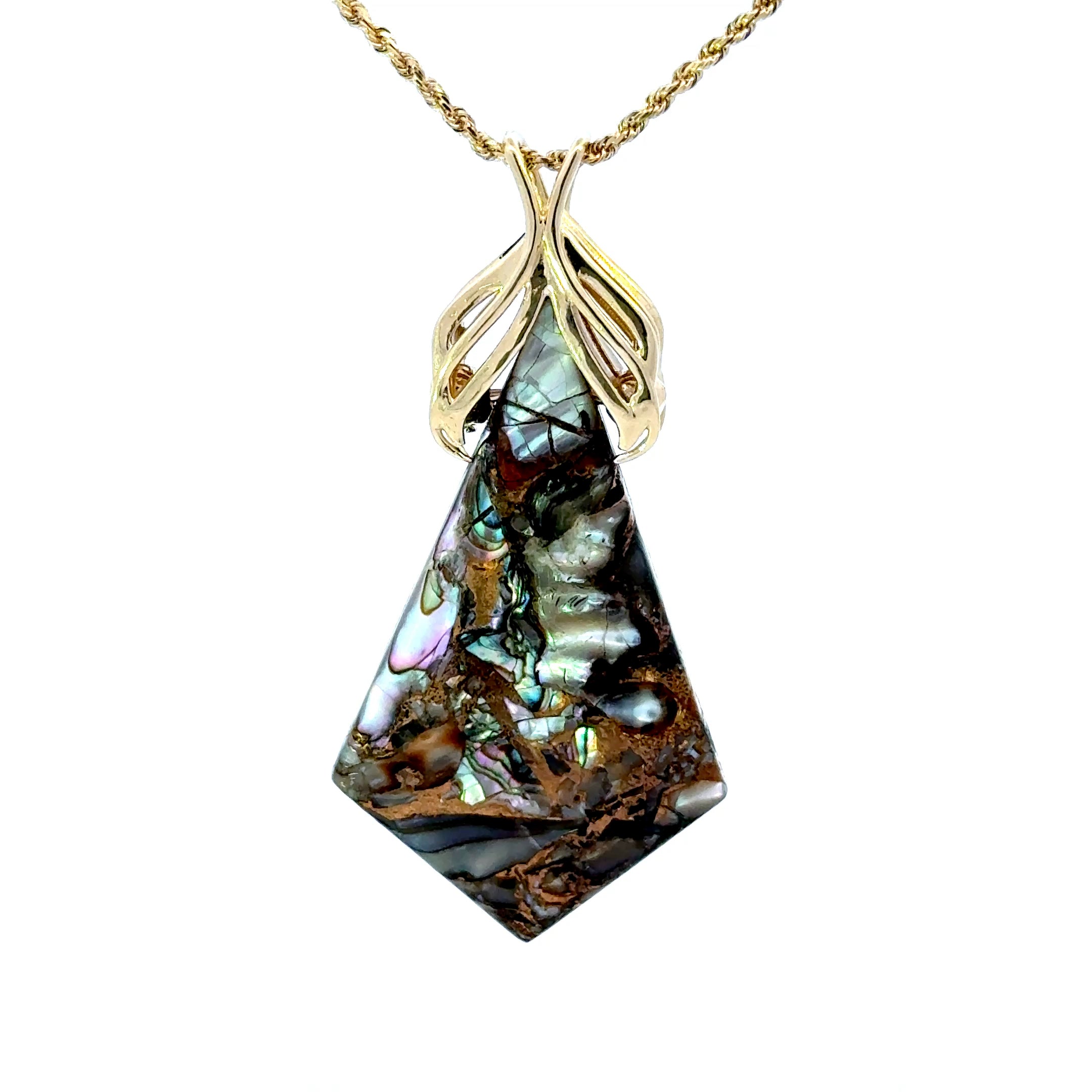 14k Abalone Shell Pendant
