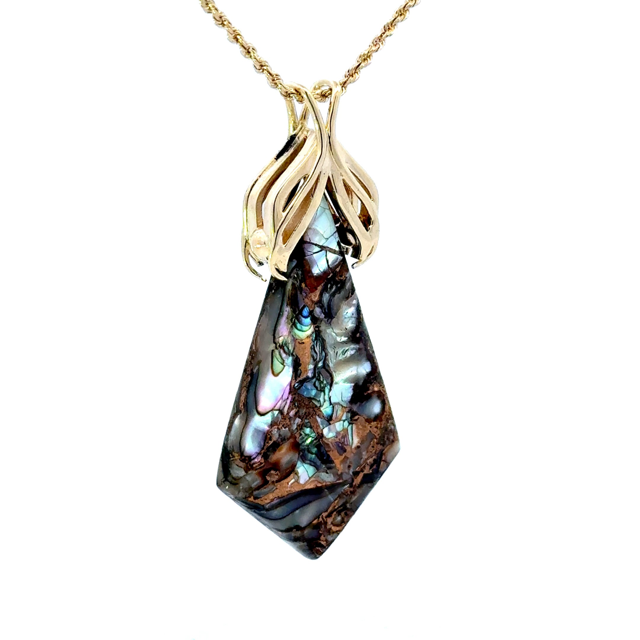 14k Abalone Shell Pendant