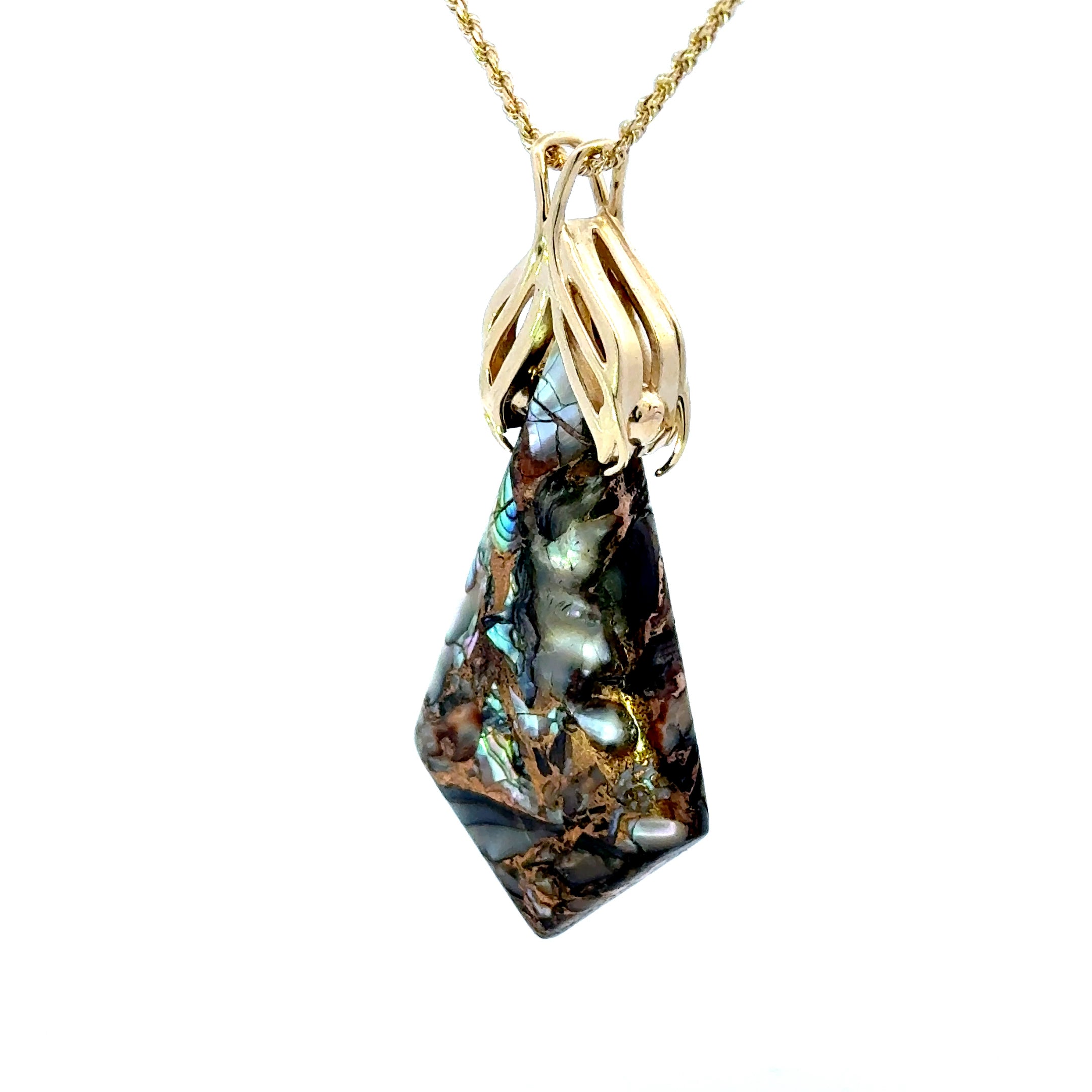14k Abalone Shell Pendant