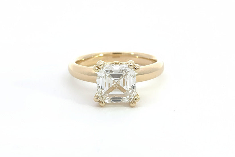 The Ridgeline Asscher Engagement Ring