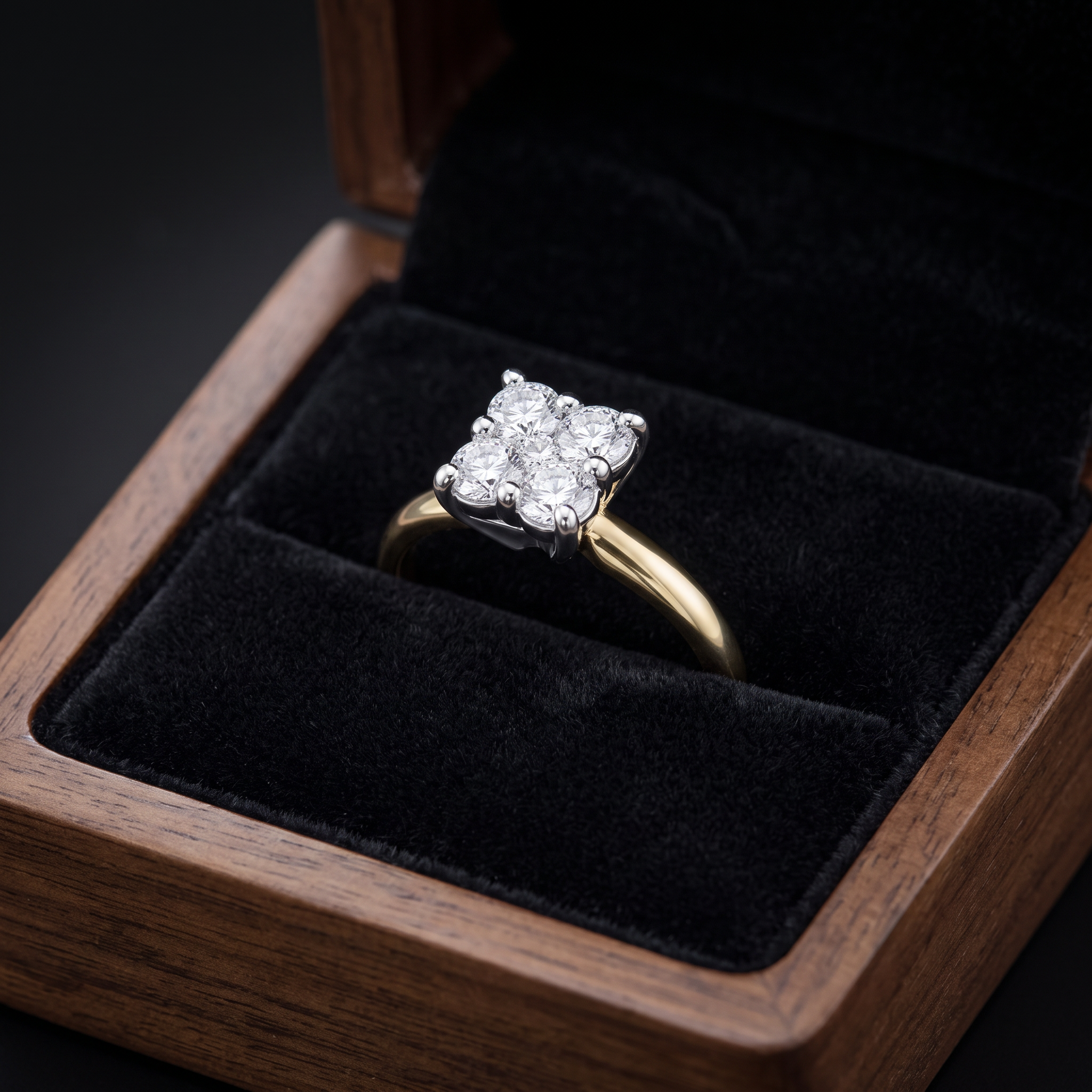 The Prism Cluster Bridal Ring
