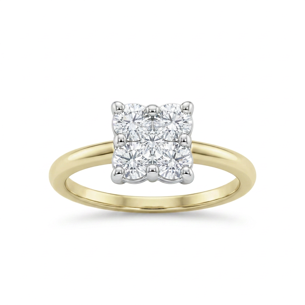 The Prism Cluster Bridal Ring