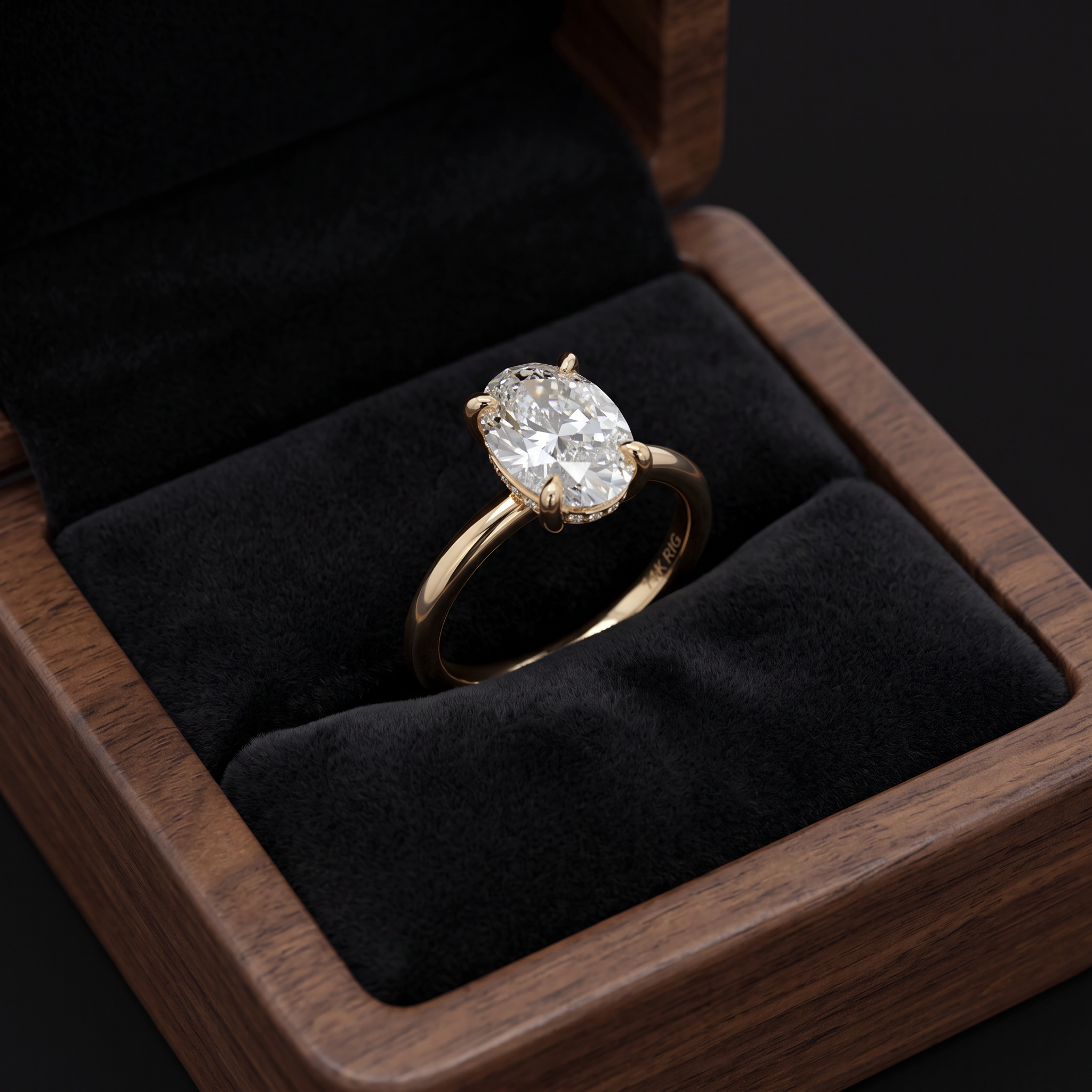 Lumen Lab Diamond Solitaire Engagement Ring