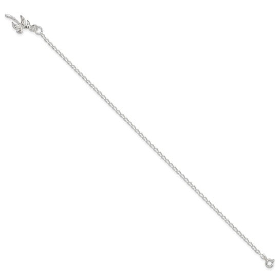 Sterling Silver Palm Tree Anklet