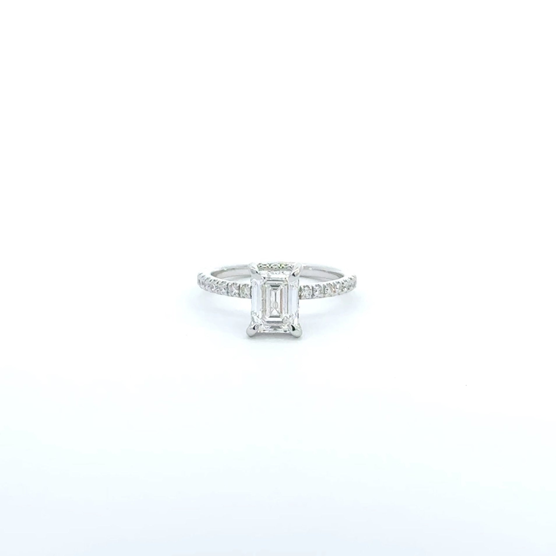 Emerald Ice Lab Diamond Engagement Ring