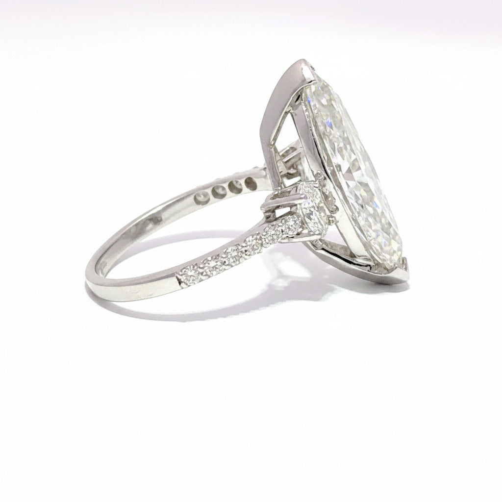 14KW LAB DIAMOND BRIDAL RING 9.85CTW