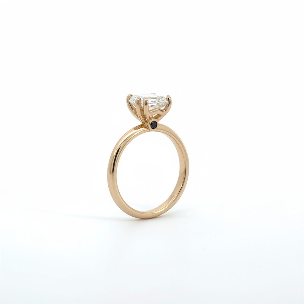 The Ridgeline Asscher Engagement Ring