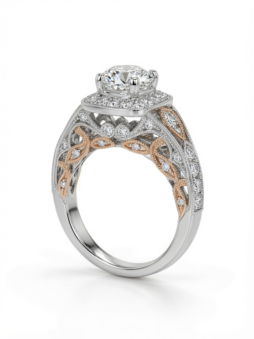The Roselyn Vintage Bridal Ring