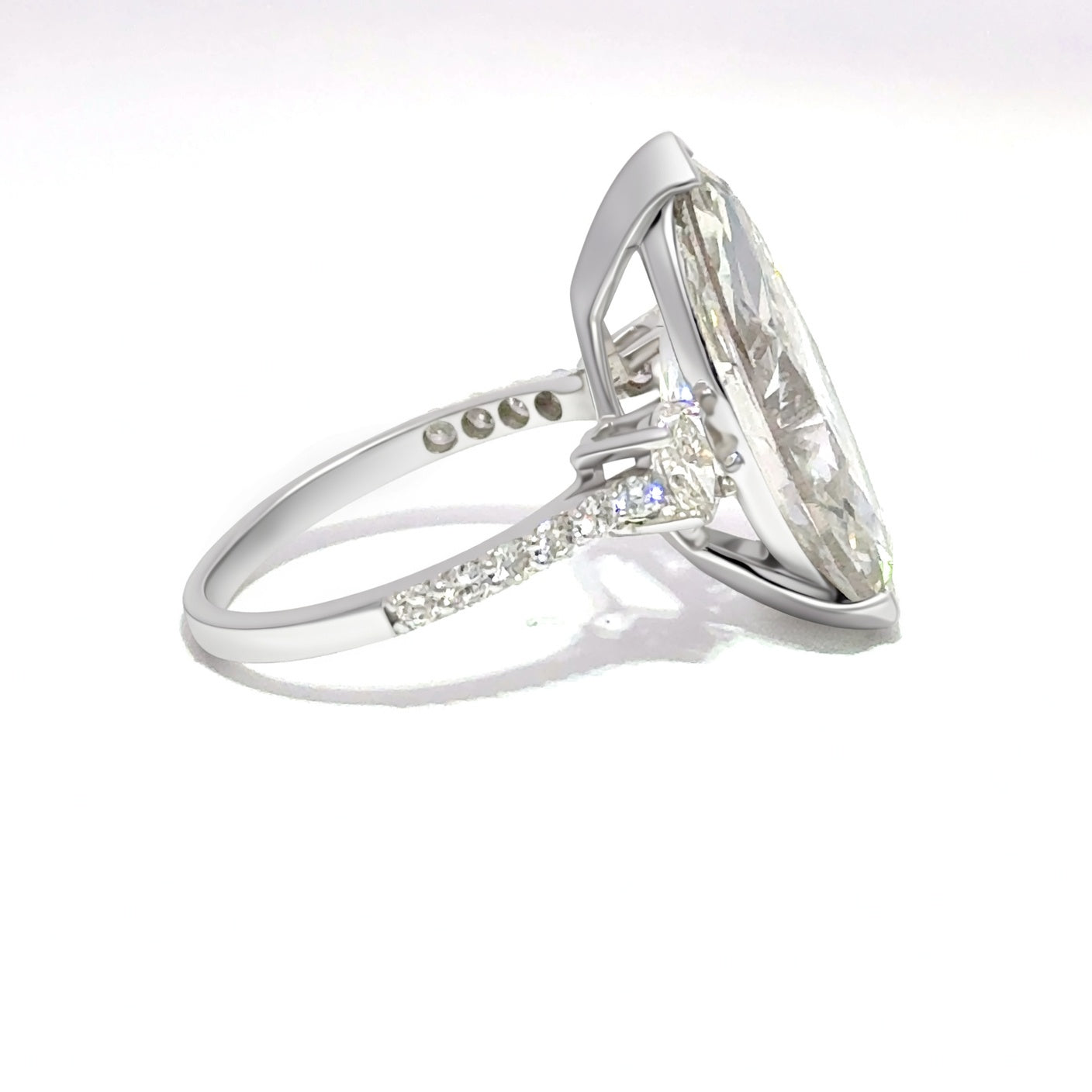 Amara Lab Diamond Marquise Bridal Ring