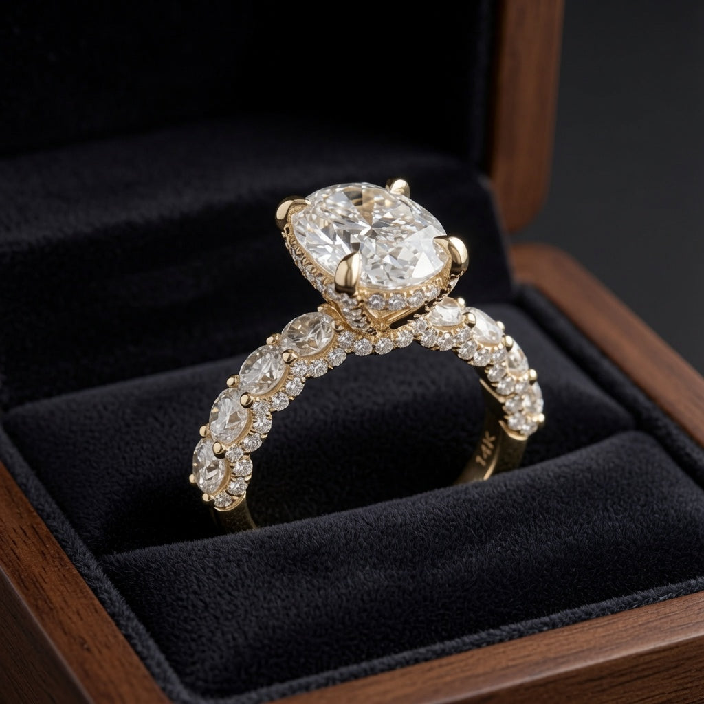 Elara Oval Lab Diamond Bridal Ring