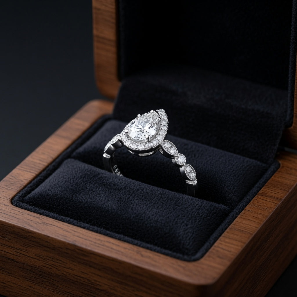 Larme Diamond Semi-Mount Engagement Ring