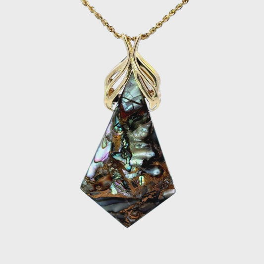 14k Abalone Shell Pendant