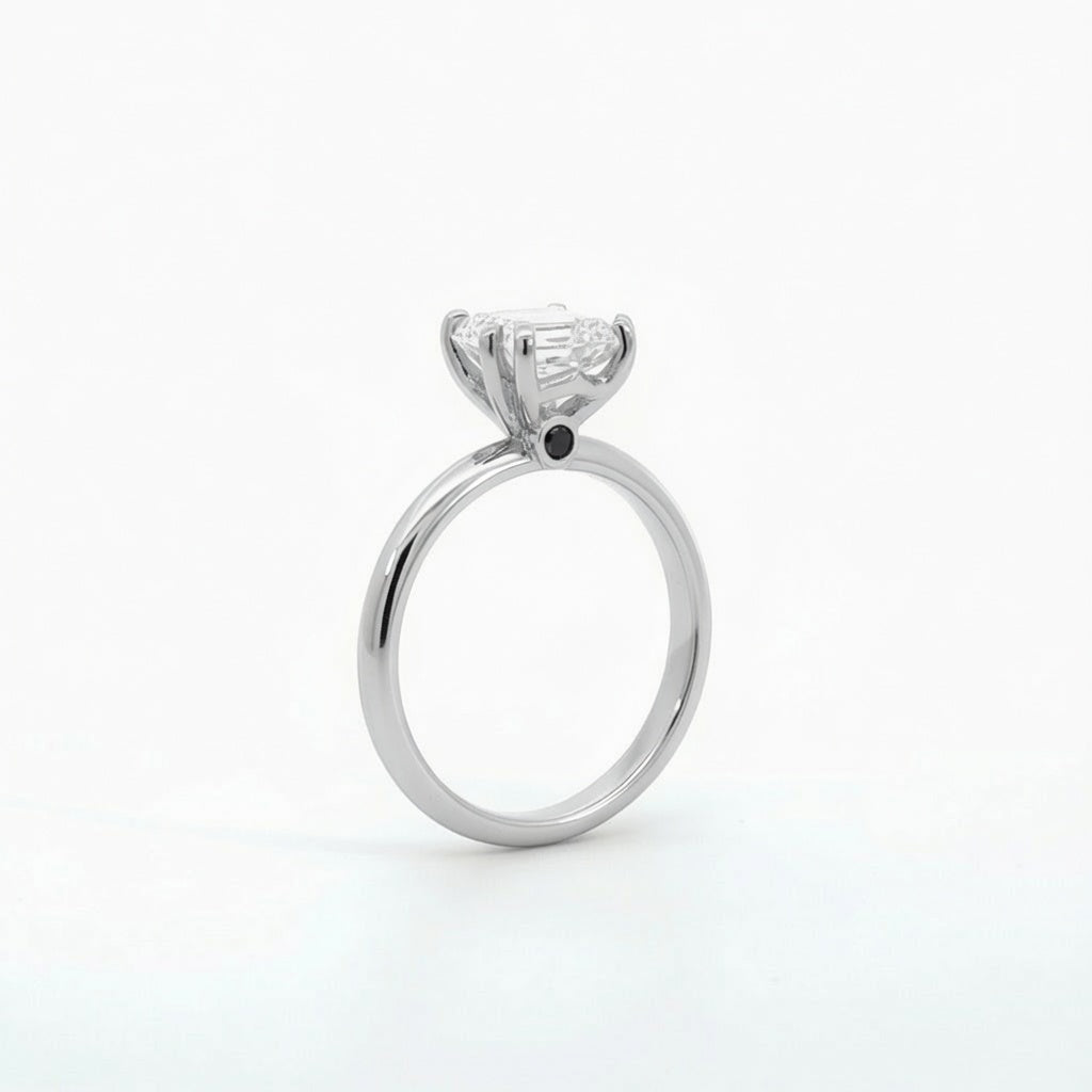 The Ridgeline Lab Diamond Asscher Engagement Ring